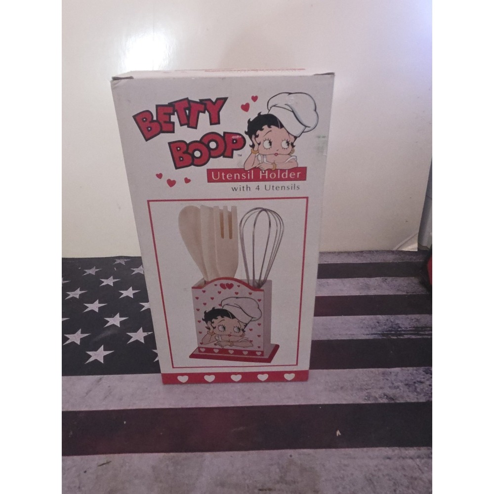Vintage Betty Boop Utensil Holder Missing Utensils